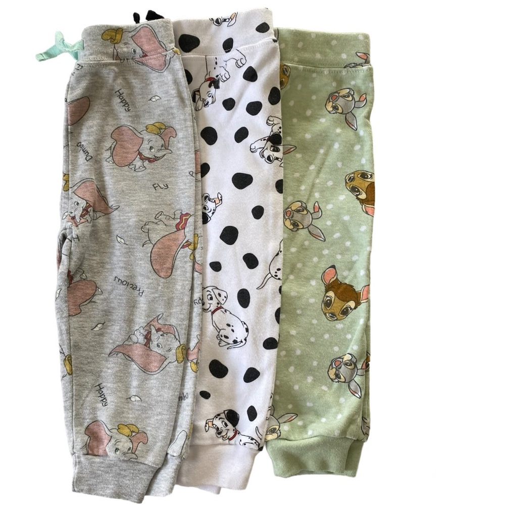 Disney Baby Joggers Bundle of 3 Size 18 Months Dumbo Bambi 101 Dalmations Unisex